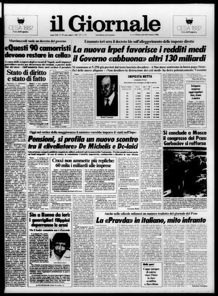 Il giornale : quotidiano del mattino